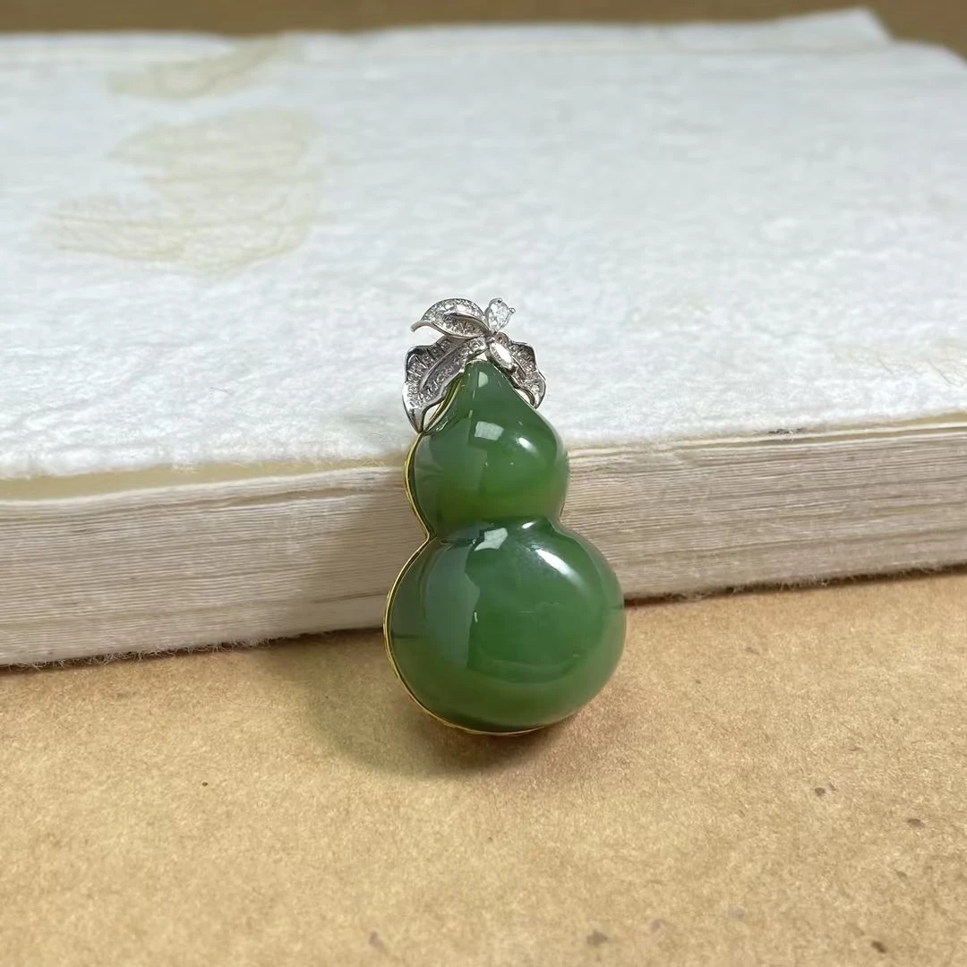 【央央好物专属】18K和田碧玉葫芦吊坠（多样性发一）251216138