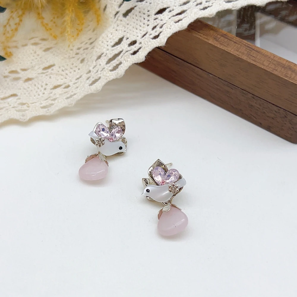 铜合金仿水晶耳饰 银针 02920 好啊商店 小众设计款耳钉