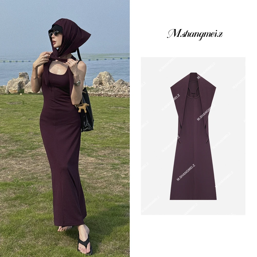 M.SHANGMEI.Z/沐熙【宣纸神裙】美大哥针织工字背连衣裙X0673763