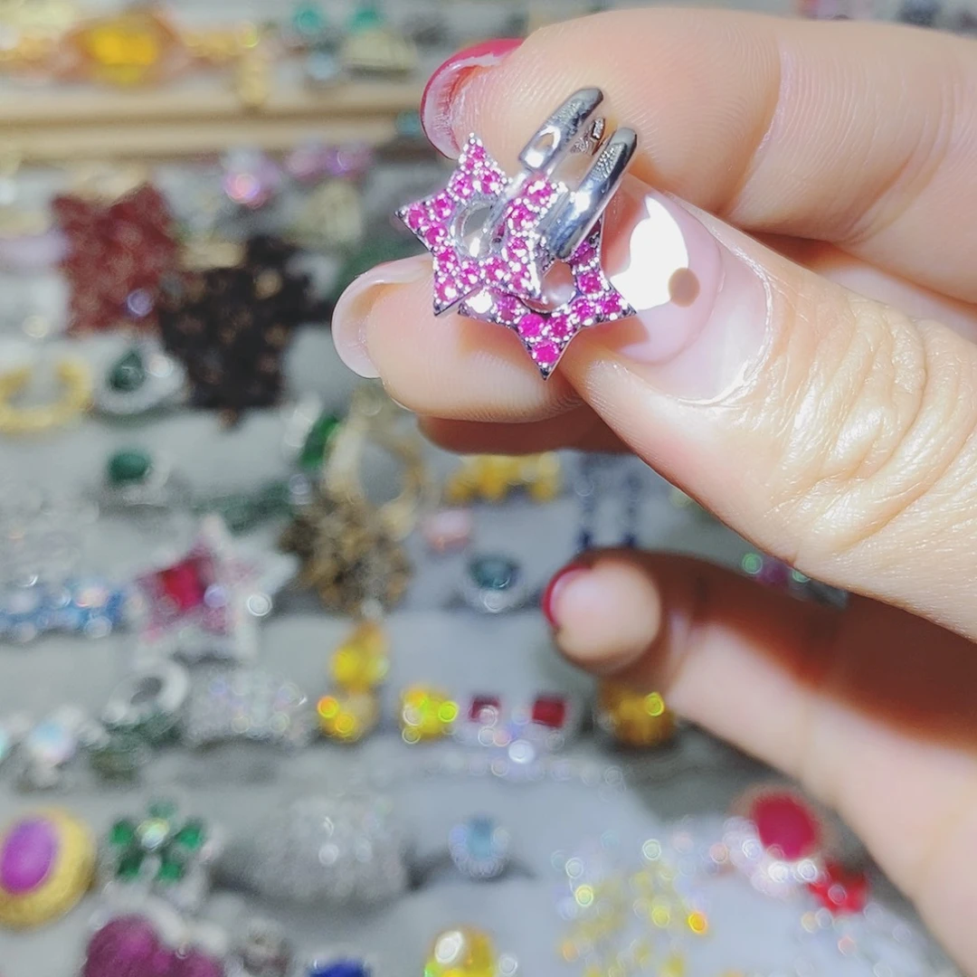 【闪购商品】托帕石耳饰银S925镶嵌