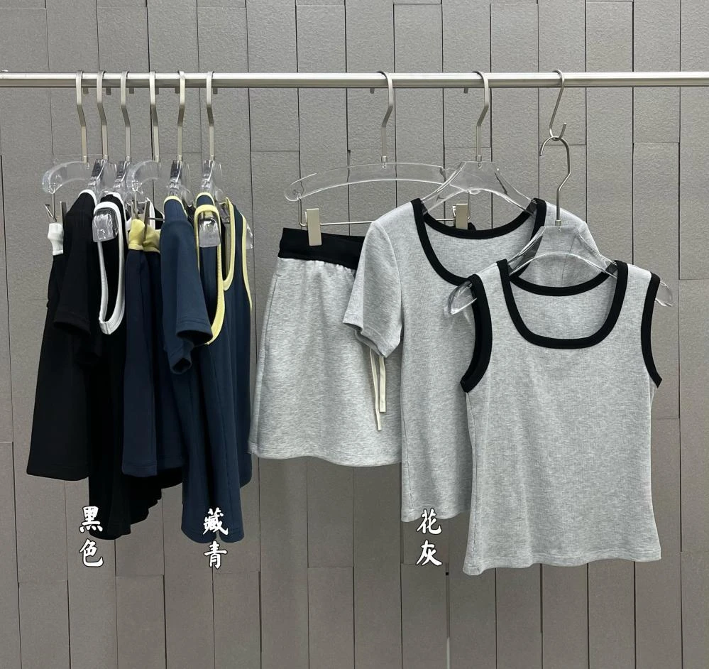 7+-夏日新款拼色休闲上衣/短裙711191/711192/711162