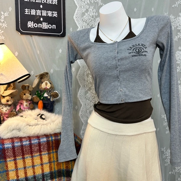 夏季针织女装吊带短袖打底显瘦百搭修身