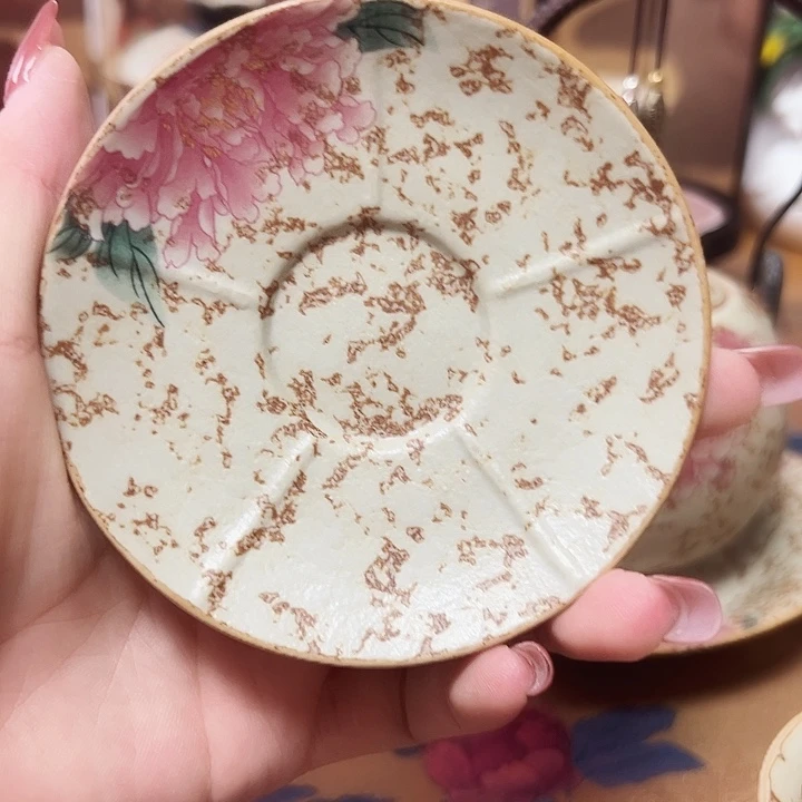 火石红国色牡丹盛世系列茶器