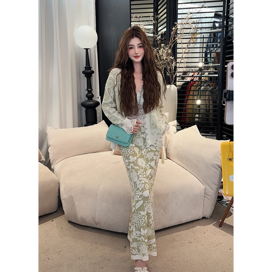 GUIDI GUDI【燕云传】黄加蓝两件套外套+长半裙时尚套装