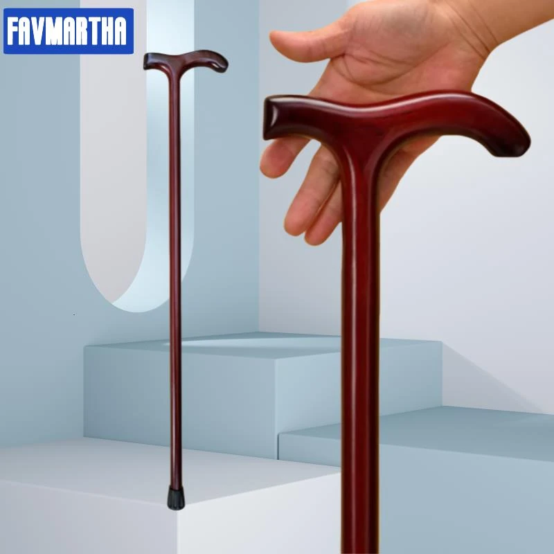 新款老人拐杖一体实木拐棍老年人手杖轻便防滑柱手棍木质助行柺杖