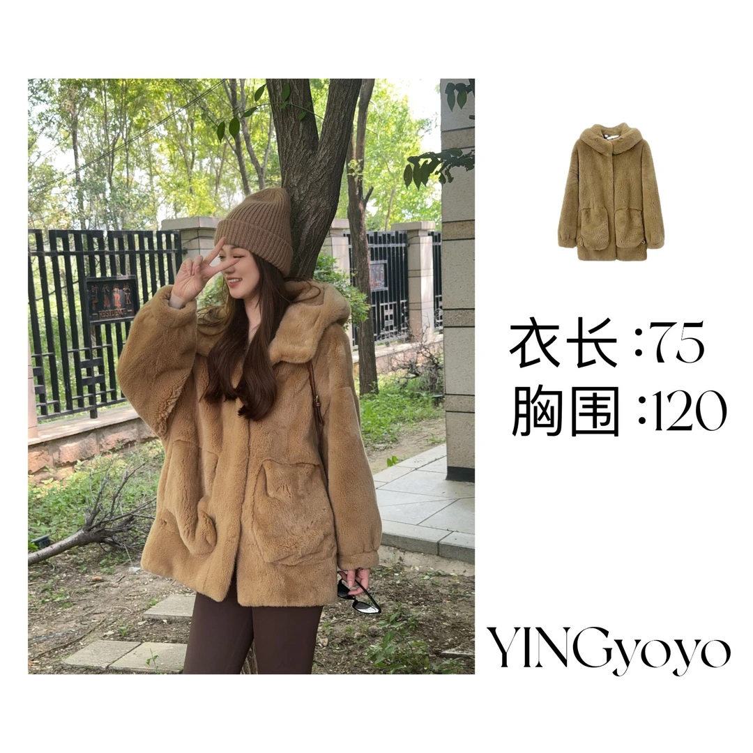 【YINGYOYO】影哥「弗罗伦萨」经典百搭水貂天鹅绒进口水貂整貂2409