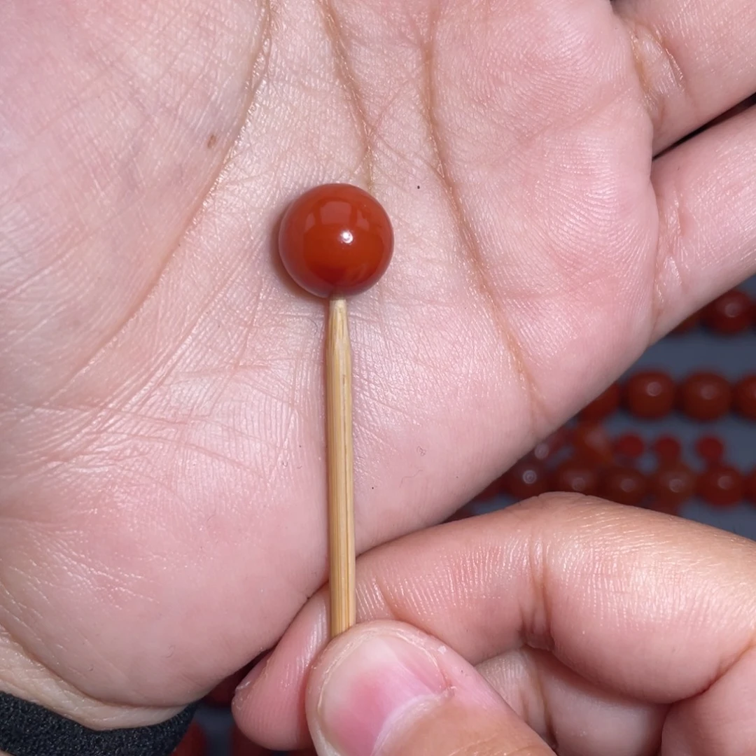 未镶嵌圆珠11.4mm南红玛瑙
