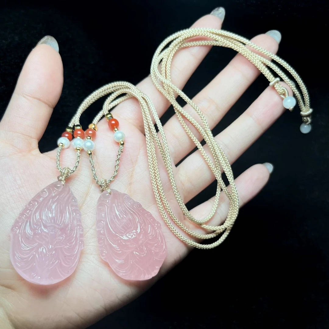 【云上叙】7 V0686-粉晶吊坠-多样性发一件-39x27x11mm（东哥）