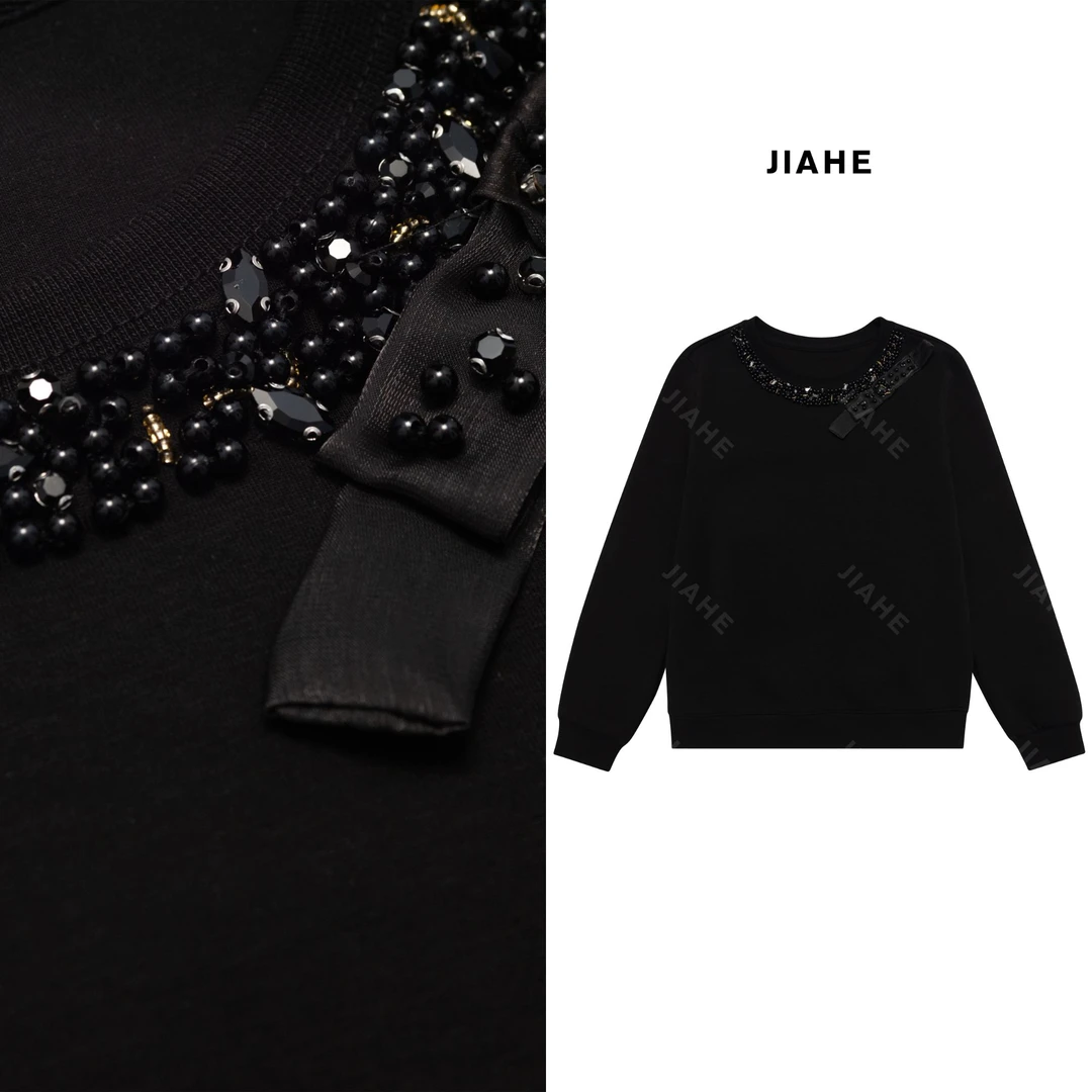 “JiaHe”【钻领秋款】高品质卫衣深圳南油轻奢立体绣花重工原创设计