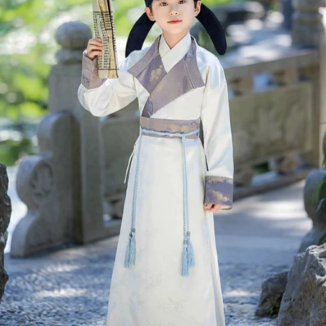 高端男童汉服2025新款长袖古装中秋节儿童帅气公子唐装国学演出服