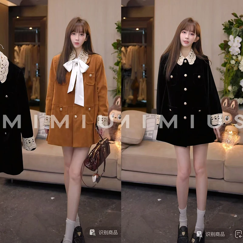 【mimius】P 复古风排扣翻领拼接外套 G09181