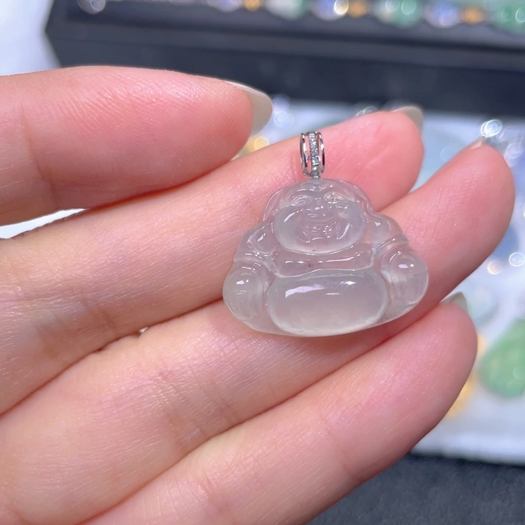 颈饰18K金镶嵌翡翠翡翠