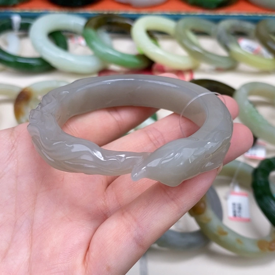 和田玉手镯未镶嵌55.3