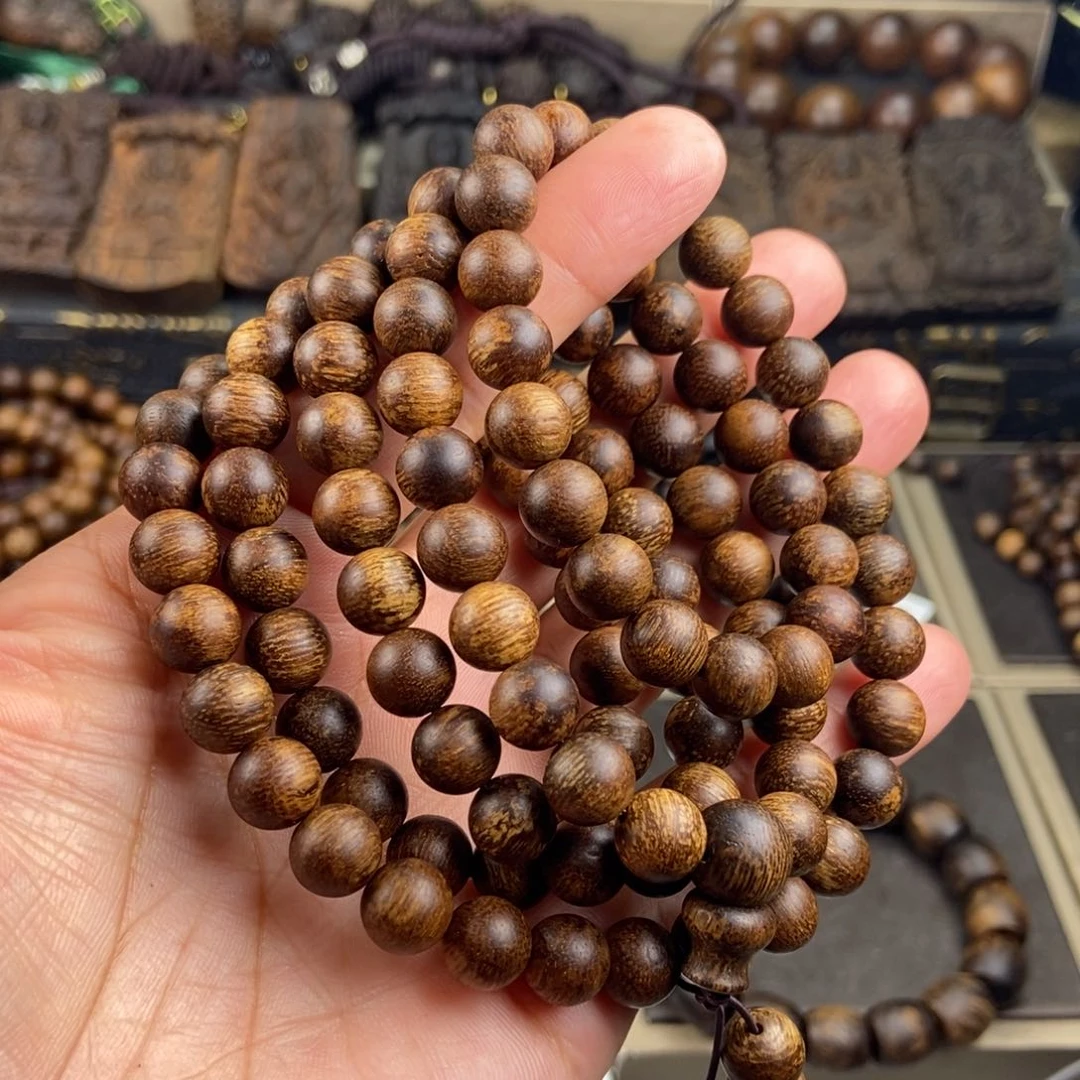 沉香手串林*越南芽庄白
