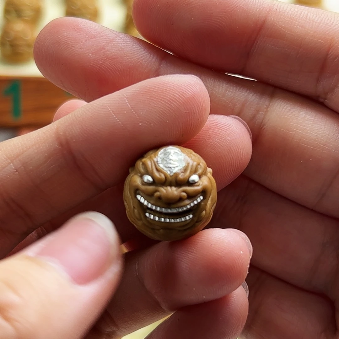 喵***酱把件猴头核桃银款骷髅