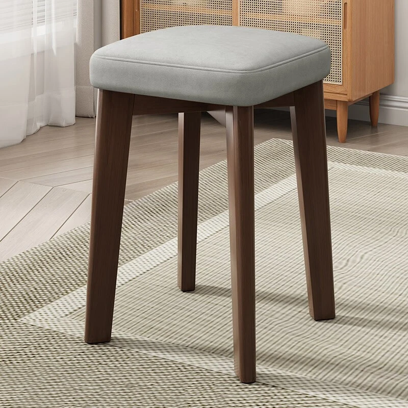 实木软包凳子家用结实耐用加厚可叠放备用餐凳方凳独凳木质高板凳