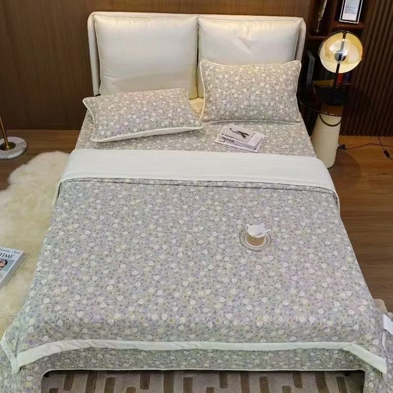 外贸纯棉双面斜纹新疆棉花夏凉被夹棉机洗包边多功能夏季佳品