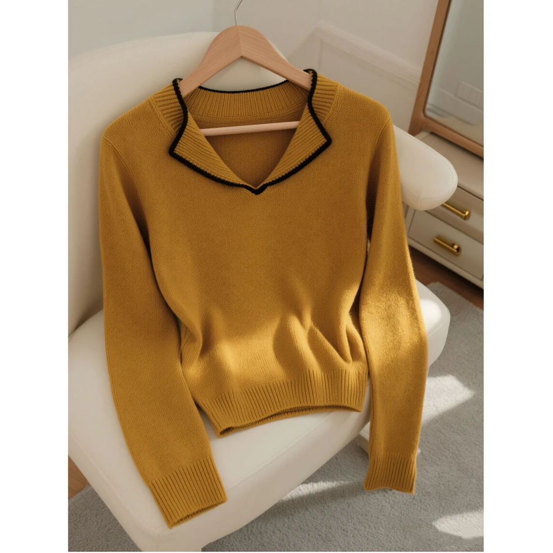 2025秋季新款轻熟女装法式时尚气质简约高级感长袖毛衣针织衫爆款