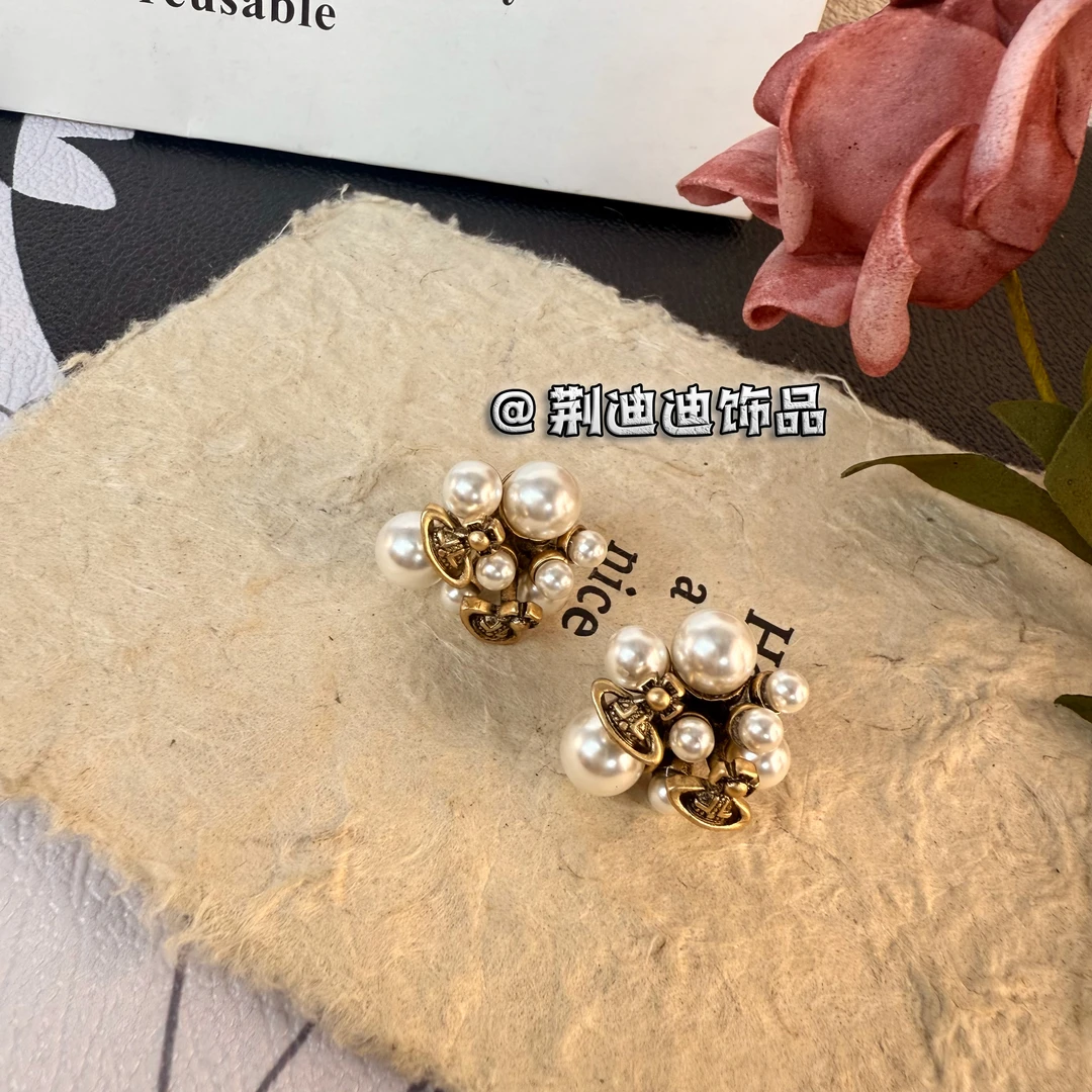 铜合金仿珍珠耳饰 烟花土星仿珍珠耳饰RS-1179