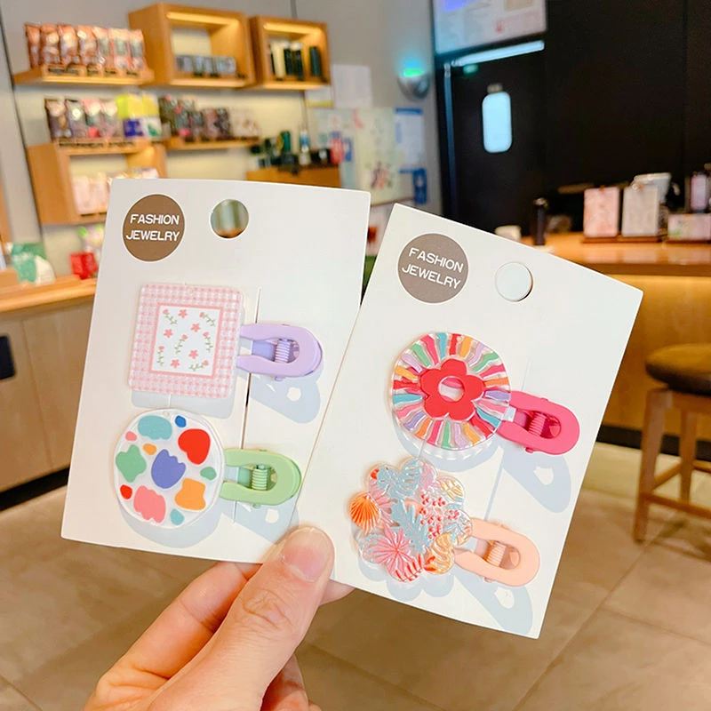 韩国发夹新款刘海夹夹子涂鸦卡通鸭嘴夹可爱头饰发卡网红ins发饰