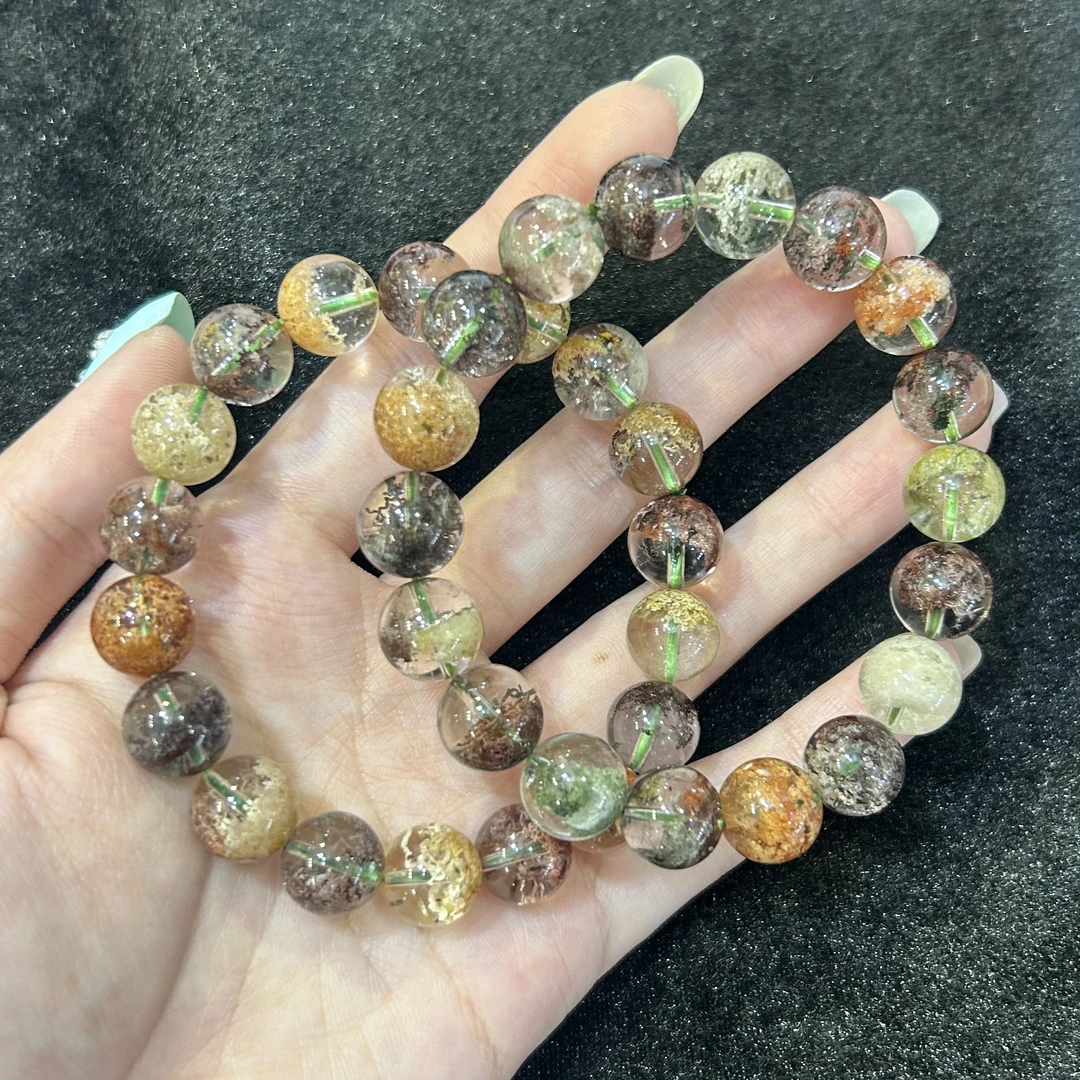 【北野珠宝】天然四季幽灵手串-B106H-97多样性发一11mm