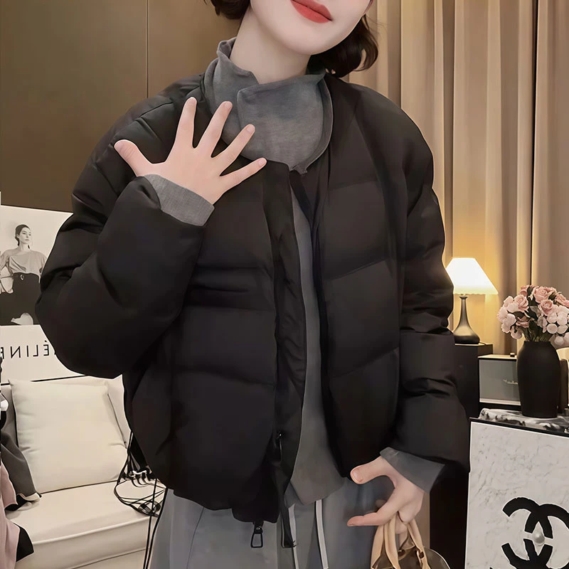 高级感慵懒风百搭棉服女2025新款冬季设计感宽松遮肉显瘦保暖外套