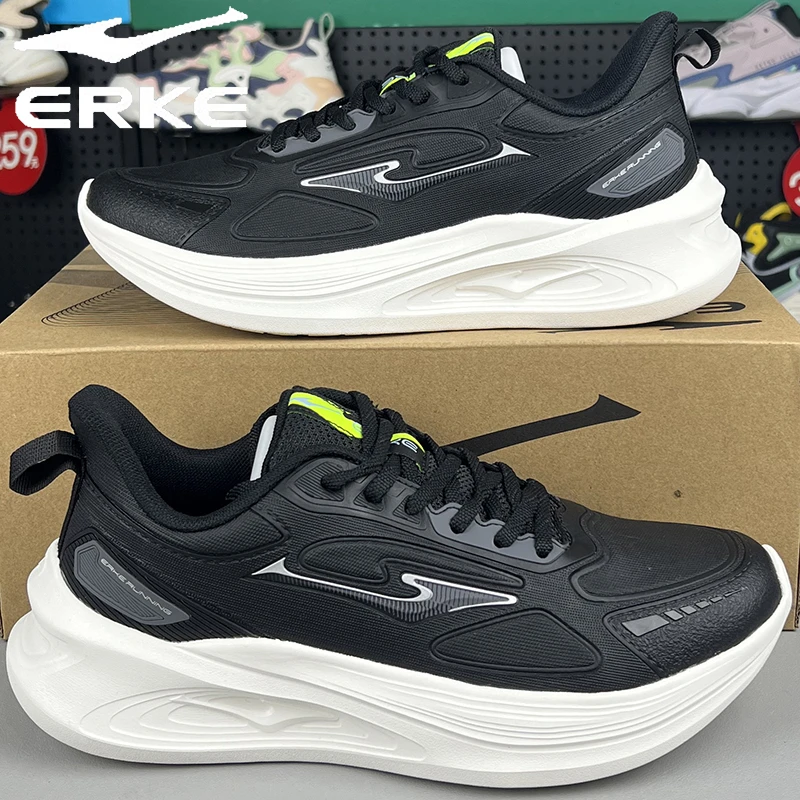 鸿星尔克男子跑步鞋运动鞋2025春季新款皮面防水耐磨减震软底轻便