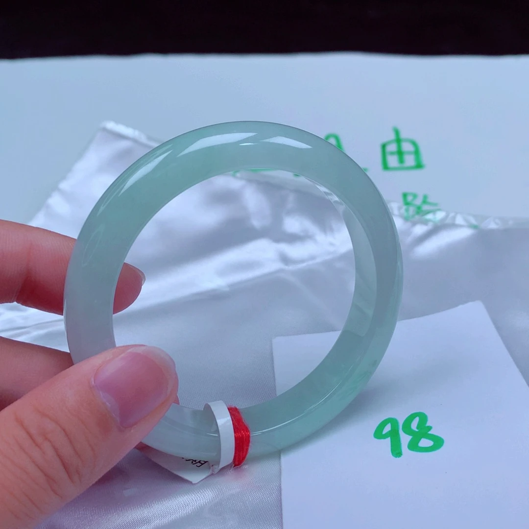 未镶嵌手镯翡翠缅甸天然A货翡翠手镯54.4