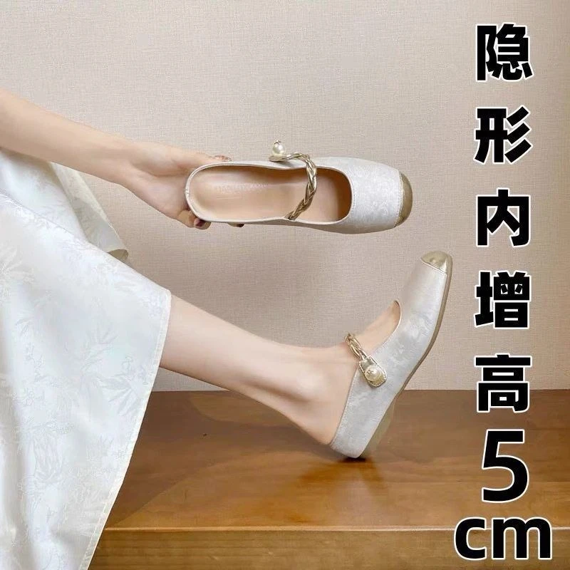 【仙女村】小个子小码女鞋313233珍鞋半新中式拖内增高小个子穿国