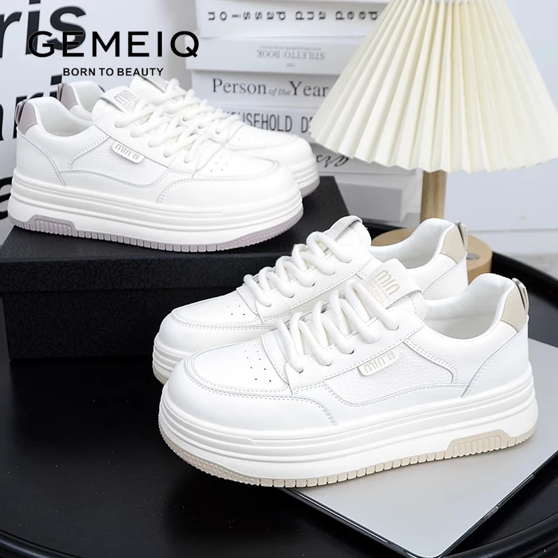 戈美其2024年新款秋冬小白鞋运动百搭潮流厚底运动390553588