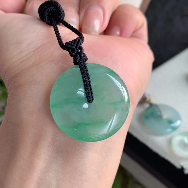 颈饰未镶嵌翡翠天然翡翠30-5.9