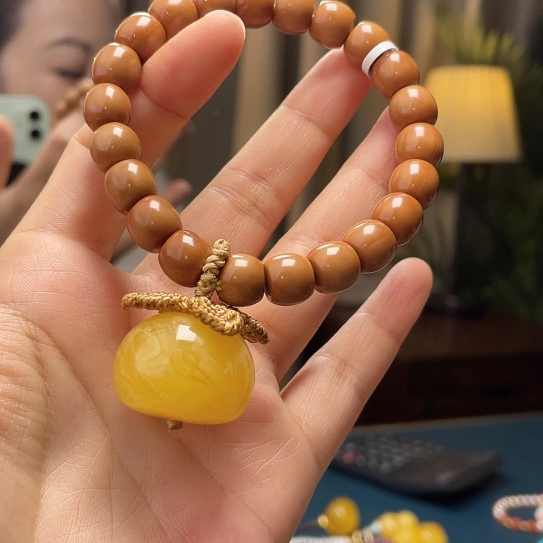 蜜蜡未镶嵌裸石手串