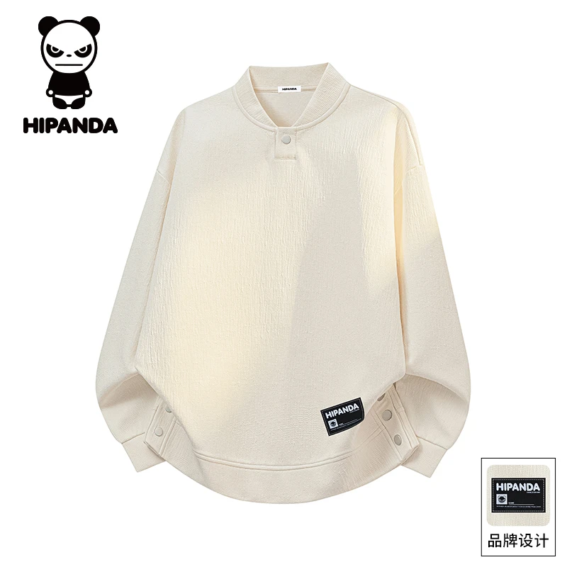 Hi Panda你好熊猫秋季新款立领卫衣男士2025潮牌宽松百搭休闲外套