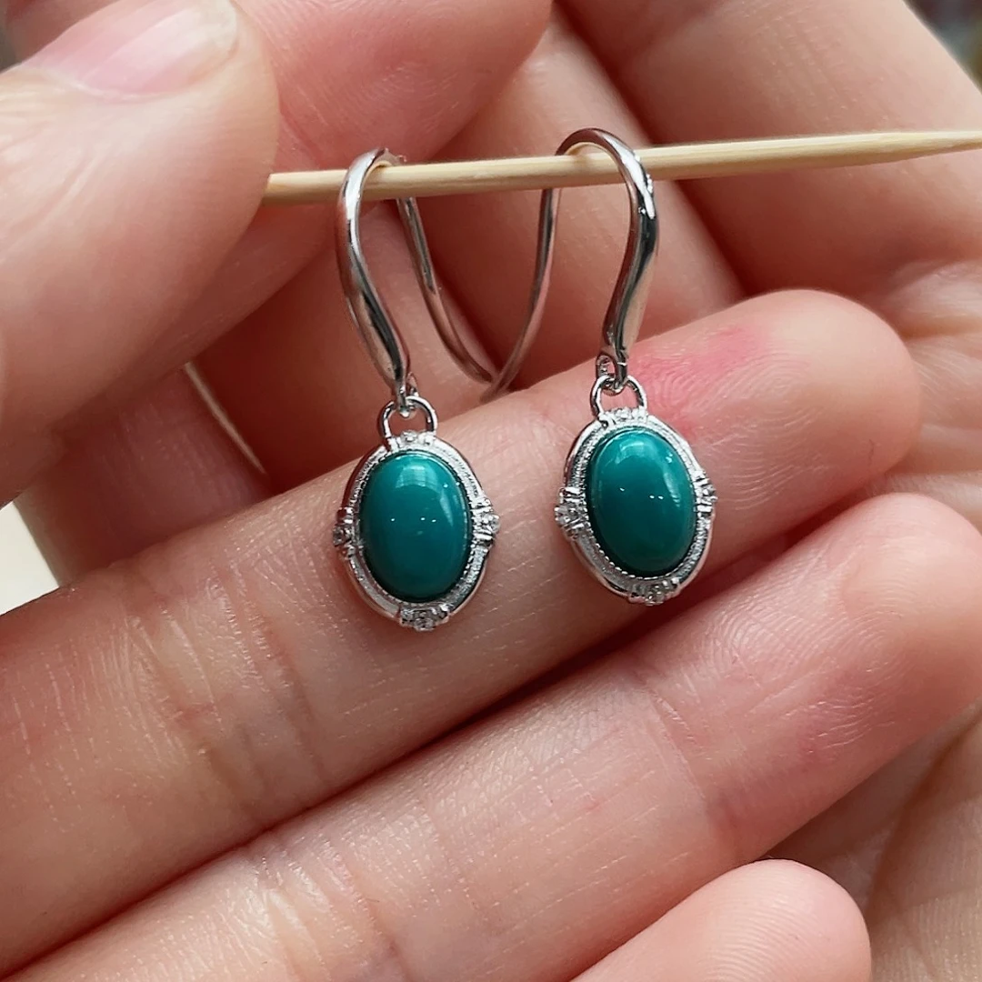 绿松石颈饰银S925镶嵌