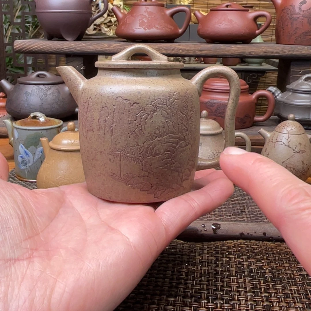 紫砂茶壶宜兴原矿紫砂手工制150