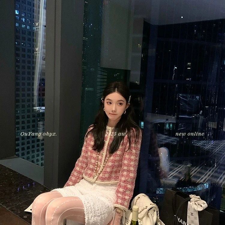 欧阳小香风外套女秋季前后两穿设计感小众复古小个子短款上衣