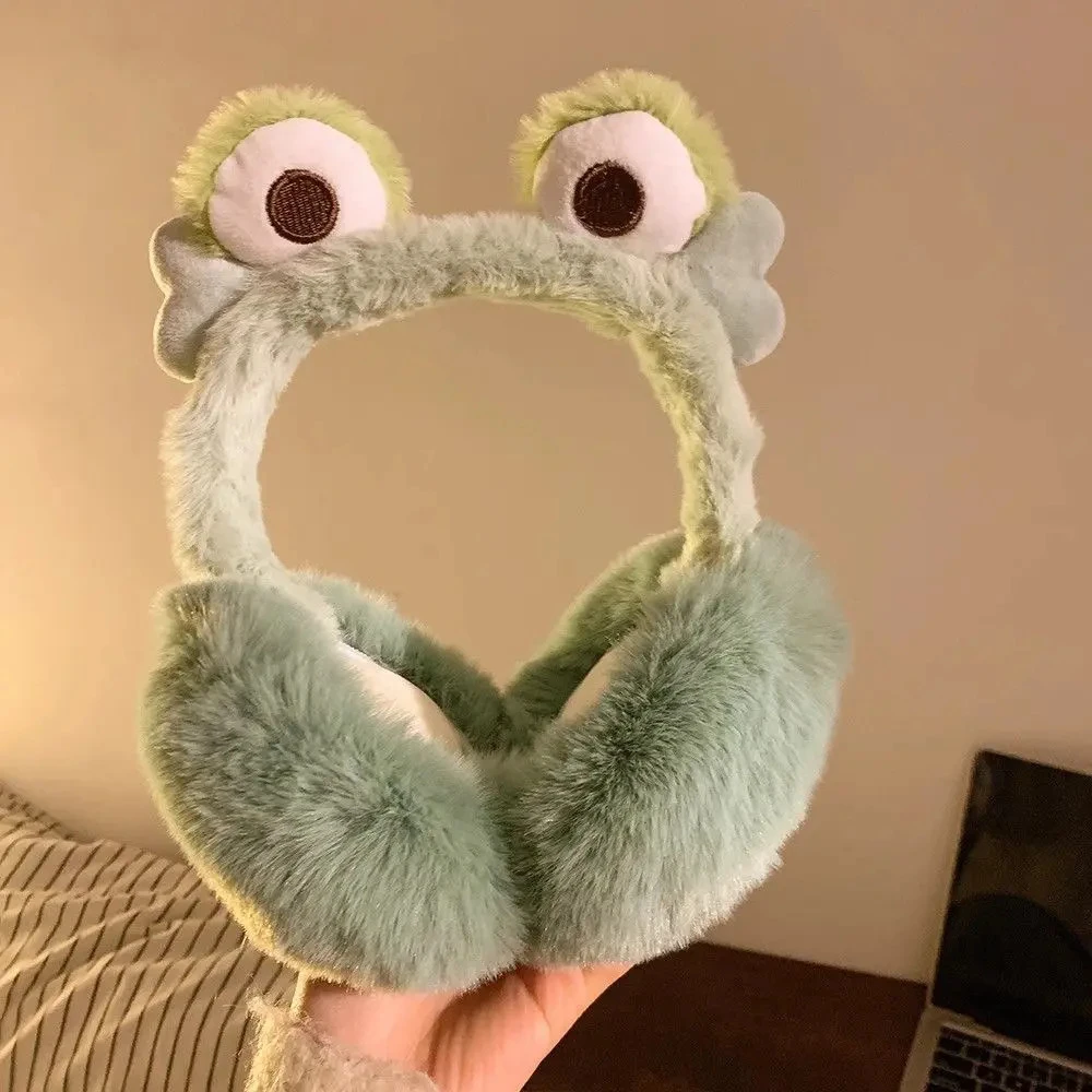 可爱新款青蛙搞怪毛绒耳罩ins风秋冬款防寒暖耳耳包骑行护耳耳套