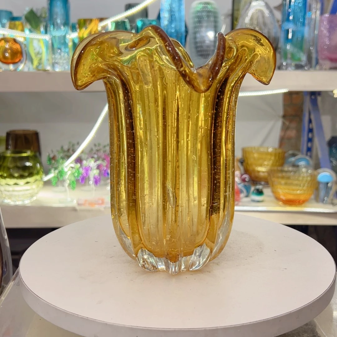 幻彩琉璃花器微瑕高度21