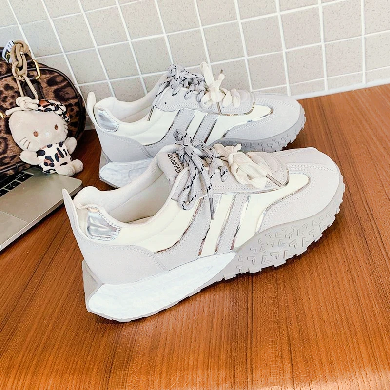 隐形内增高网布老爹鞋女2025年夏季新款小码软底轻便运动鞋