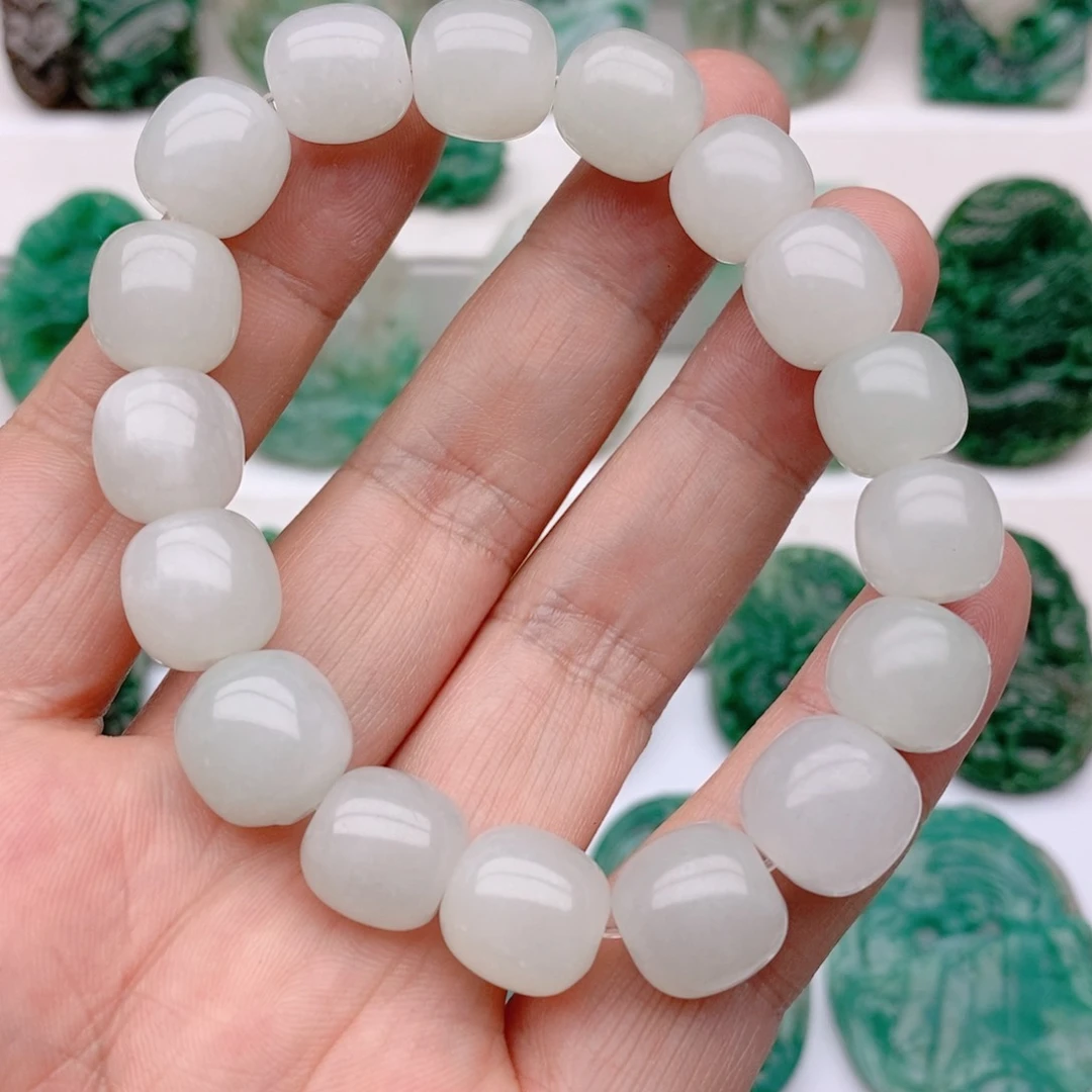 独山玉颈饰未镶嵌磨*唧