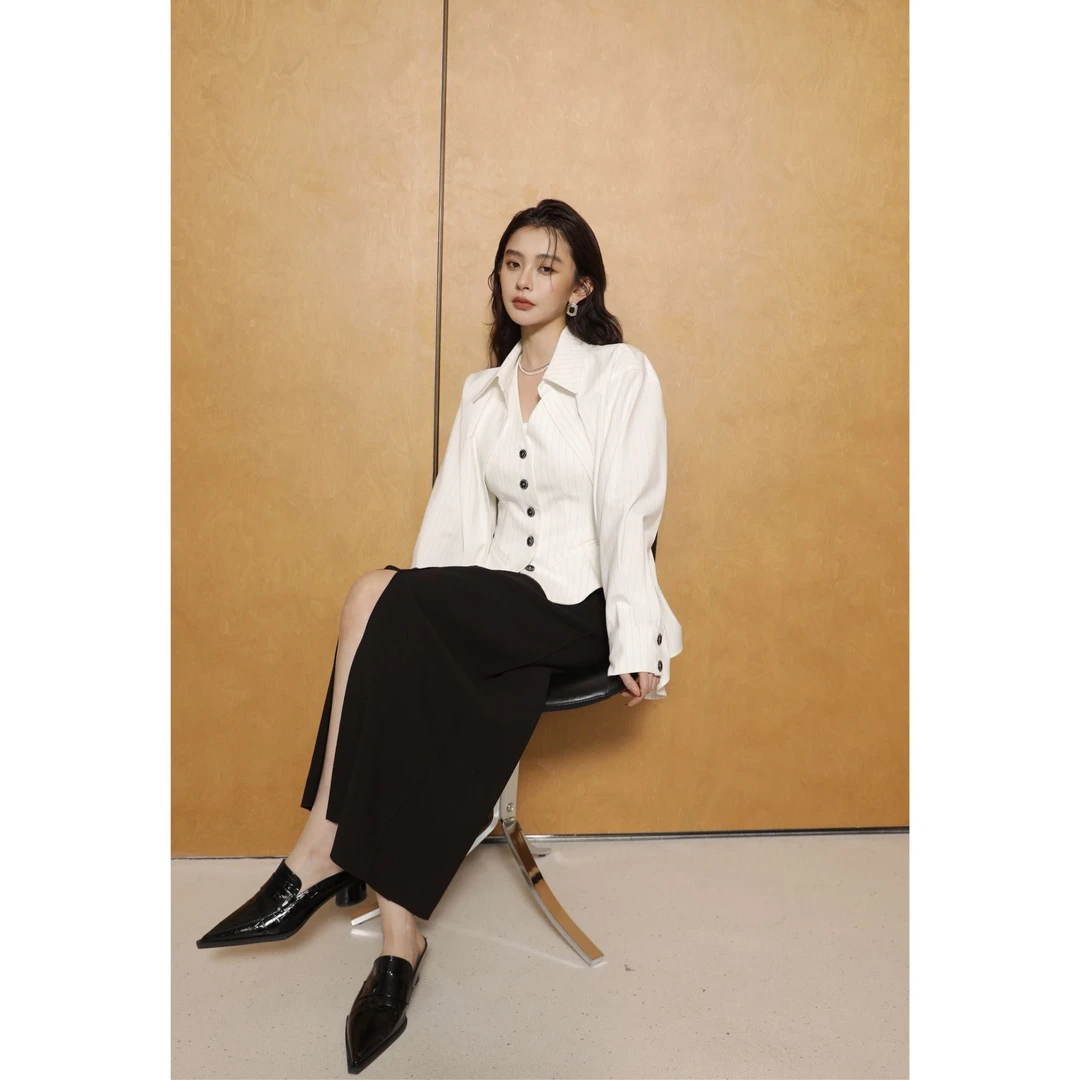 【胯没了裙子】25春万能搭 提臀线不显肚随心裁弹力H半身裙