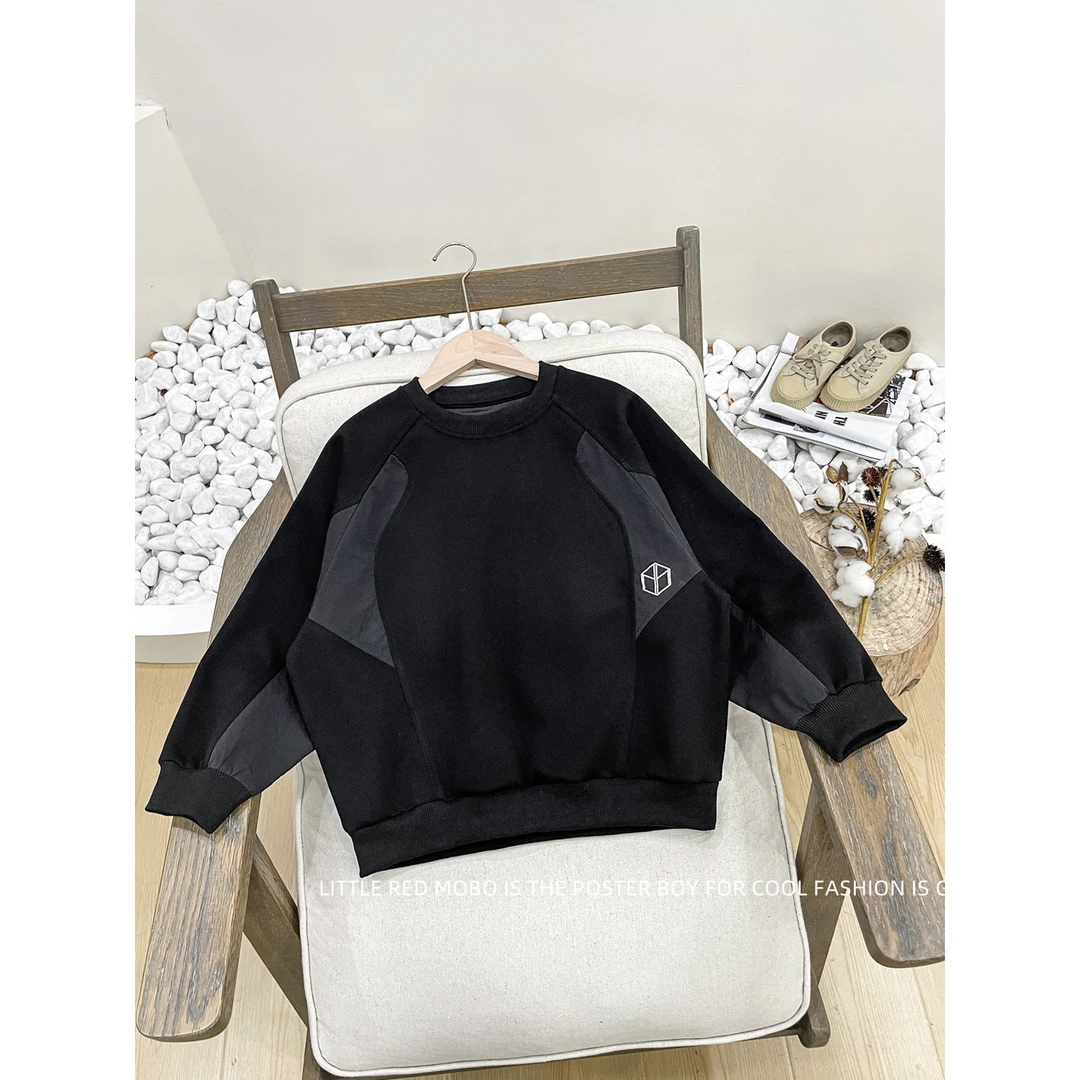 【9.2新款】童装男童针织套头卫衣2025春秋儿童长袖上衣MMY831260