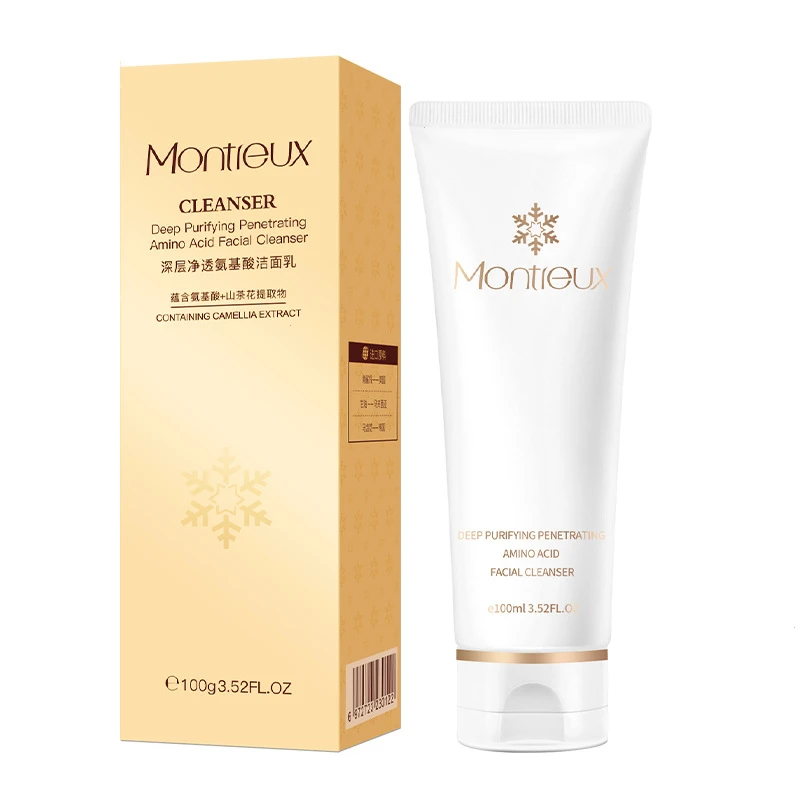 蒙投丽雪氨基酸洁面乳洁净保湿洗面洁面奶不紧绷不假滑女士