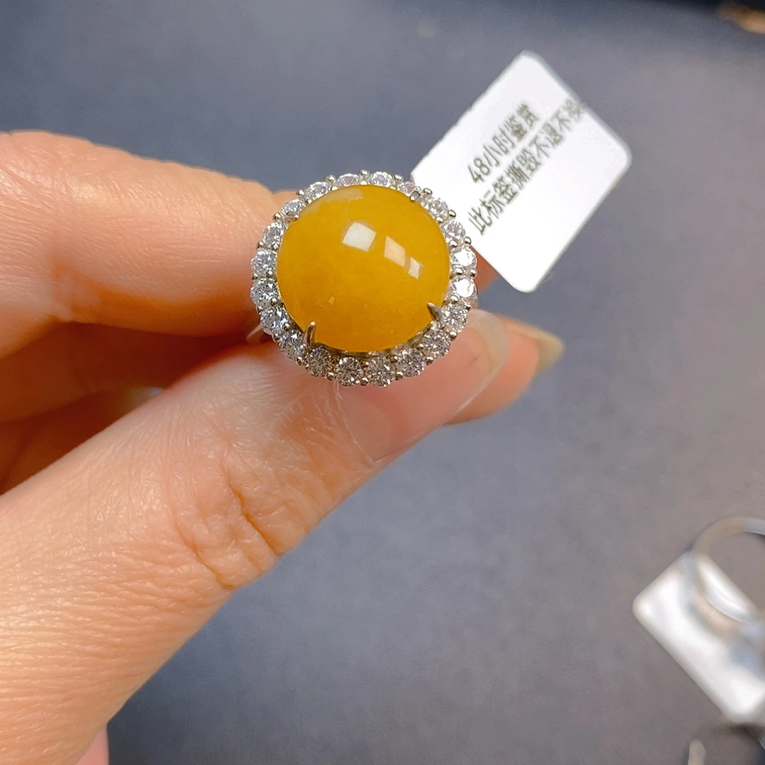 翡翠银S925镶嵌戒指