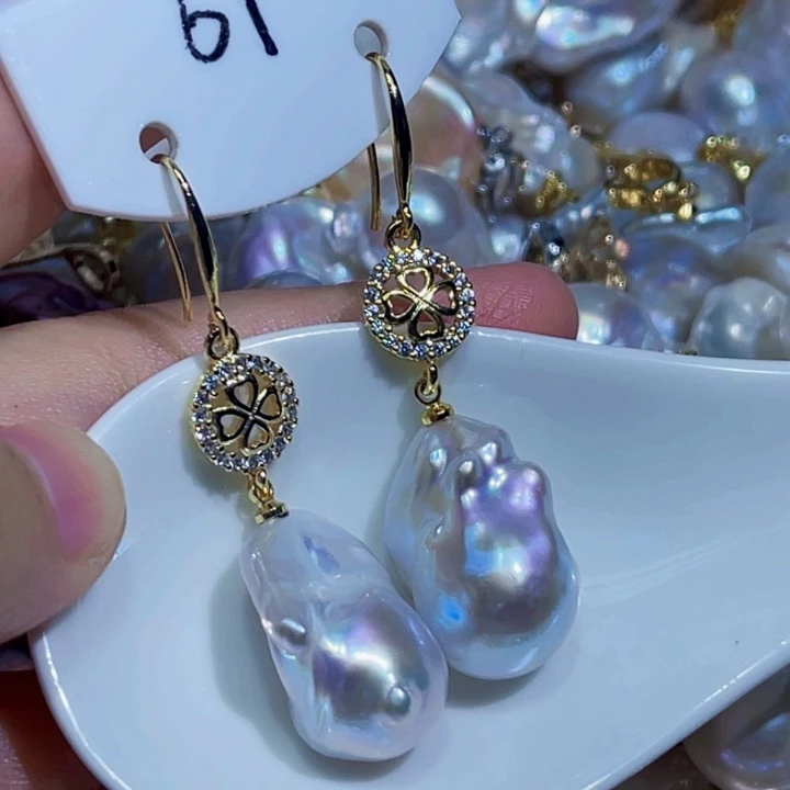 未镶嵌耳饰淡水珍珠