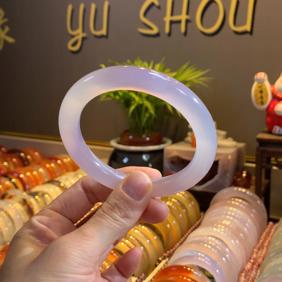 玛瑙/玉髓未镶嵌手镯71号不退换