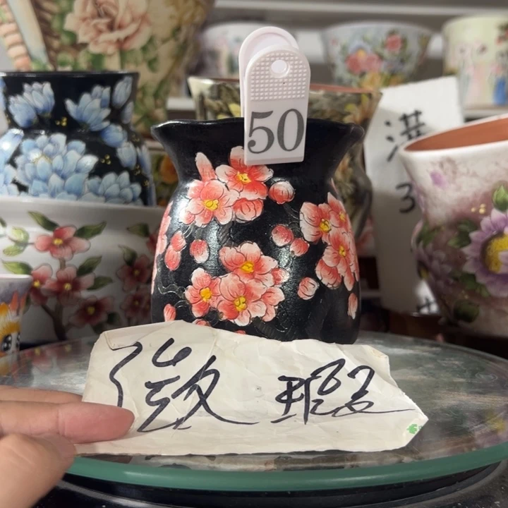 景德镇手绘花盆满38包邮偏远地区除外