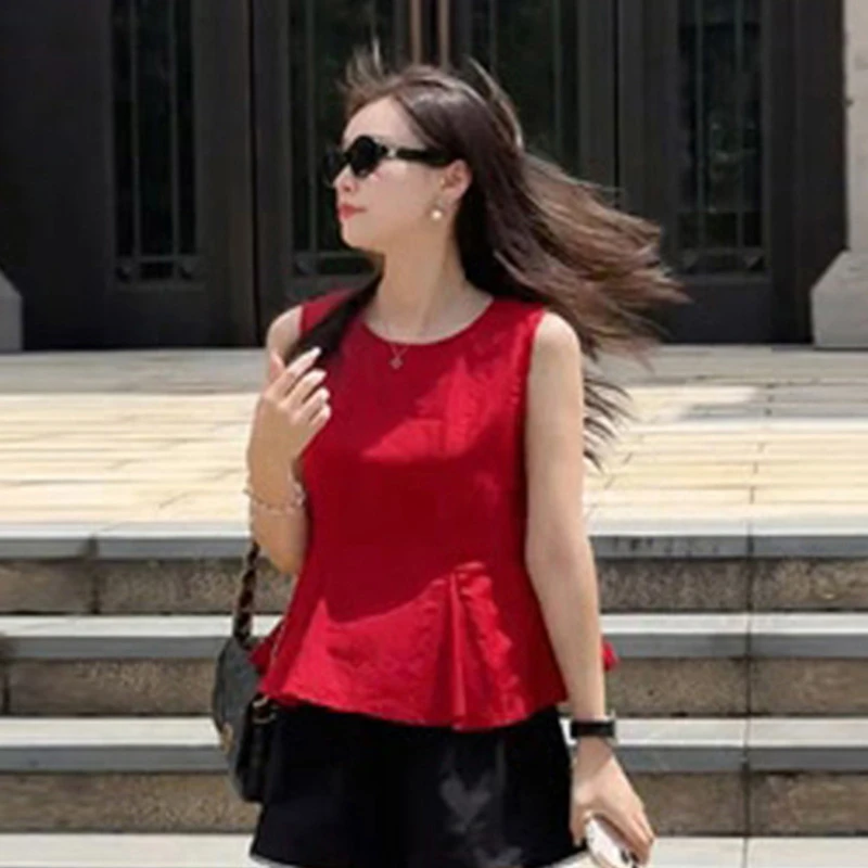 6777法式荷叶v领上衣