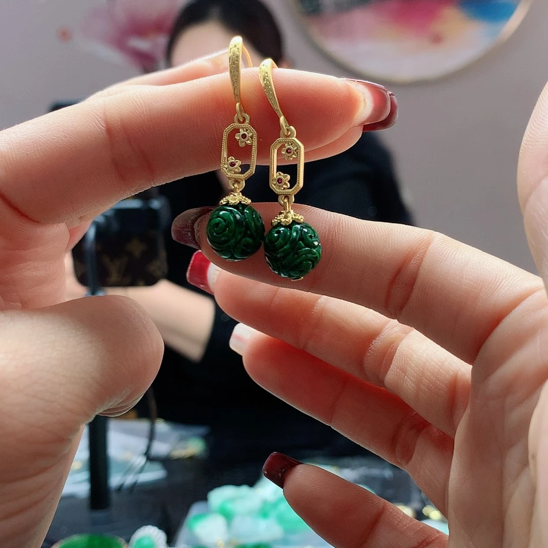 【闪购商品】翡翠耳饰未镶嵌，