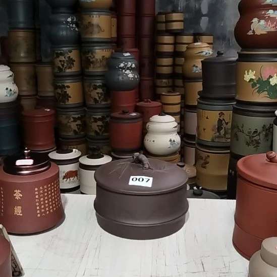 茶杯紫砂茶叶罐竹节007